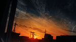夕阳下天空
