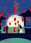 中秋节插画海报