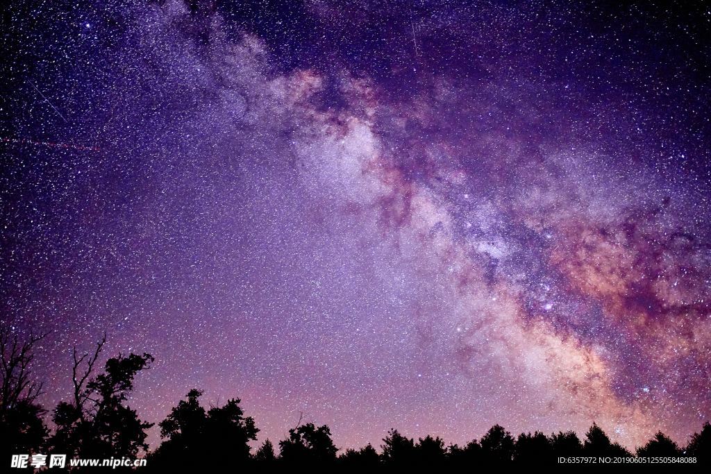 星空夜景 七彩银河