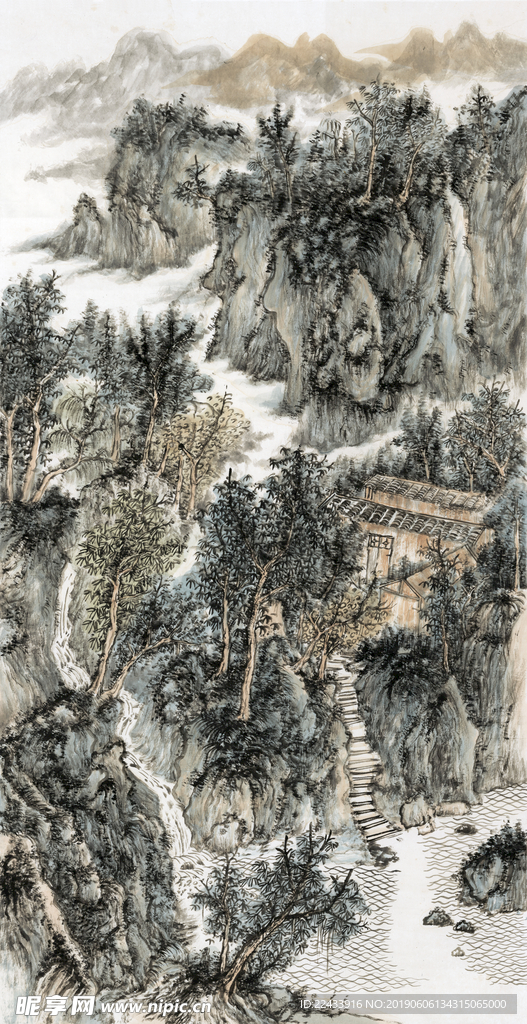 山水画 国画 水墨画