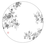月季扇面