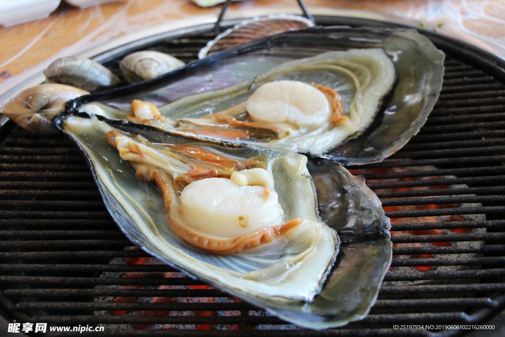 海鲜 扇贝肉