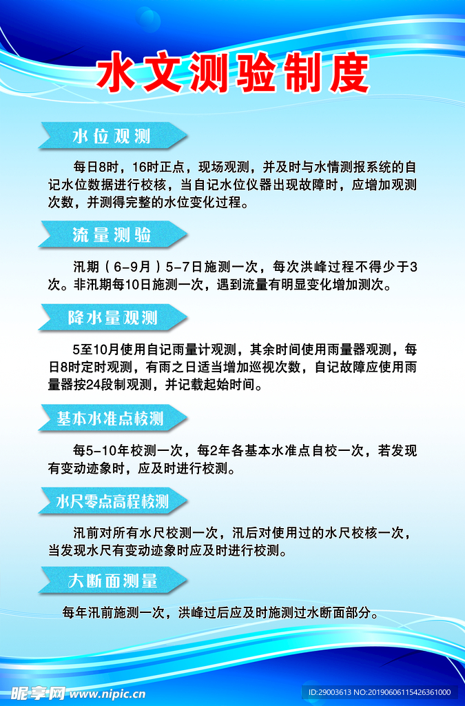 水文测验制度