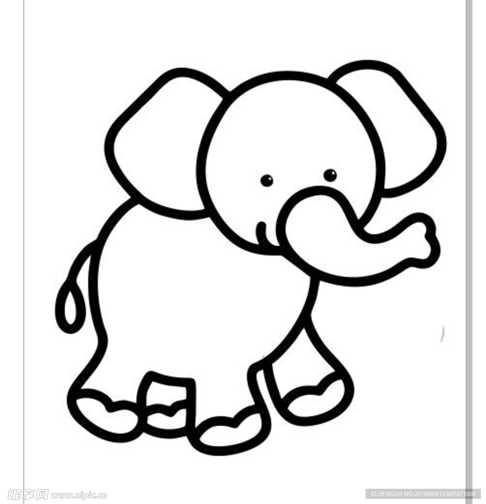 简笔画大象