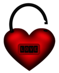 love心形锁免抠素材