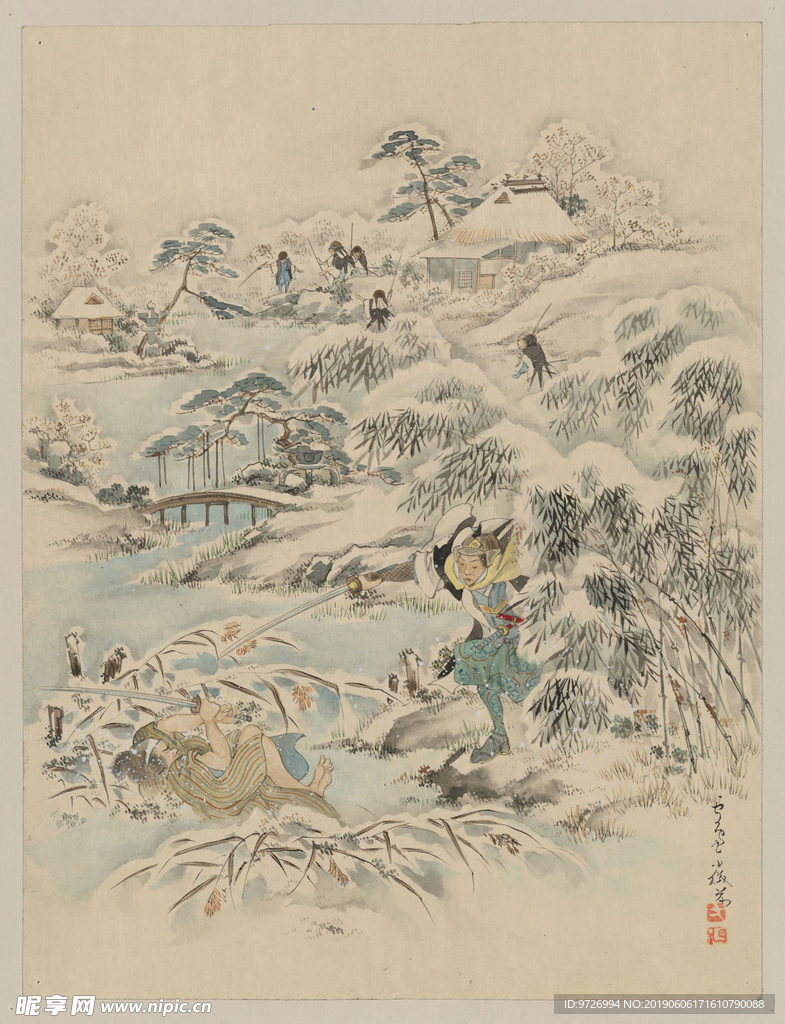 吉良义央浮世绘作品