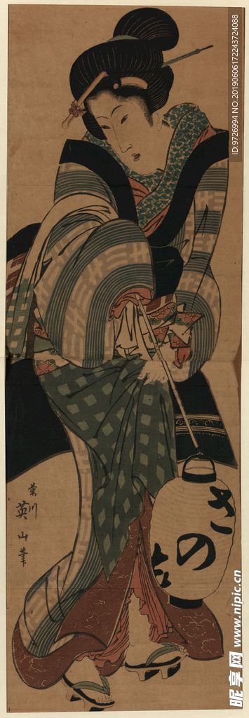 菊川英山浮世绘作品