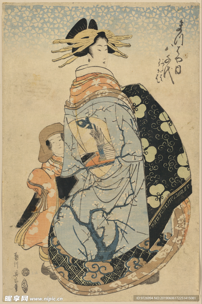 菊川英山浮世绘作品