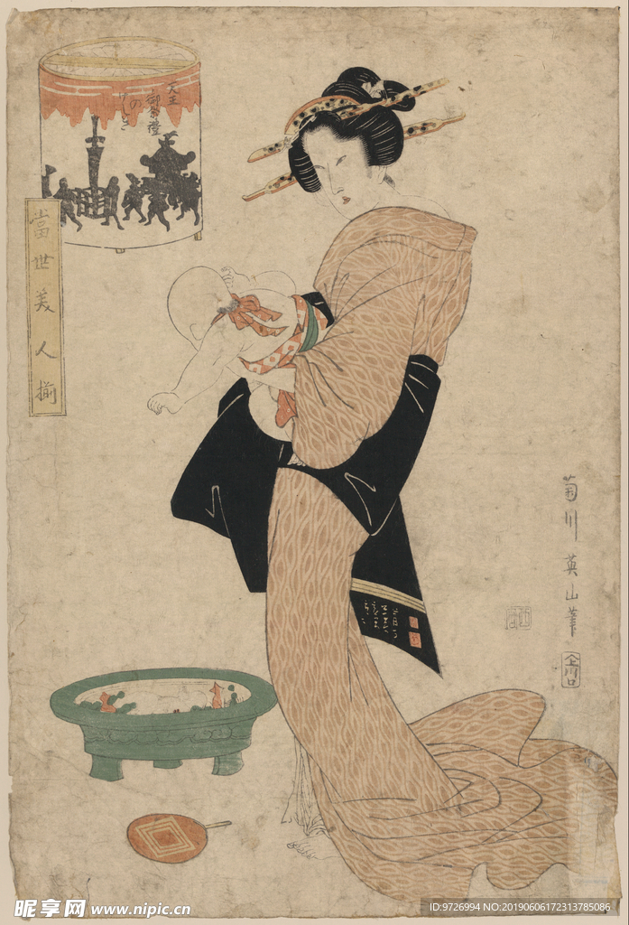 菊川英山浮世绘作品
