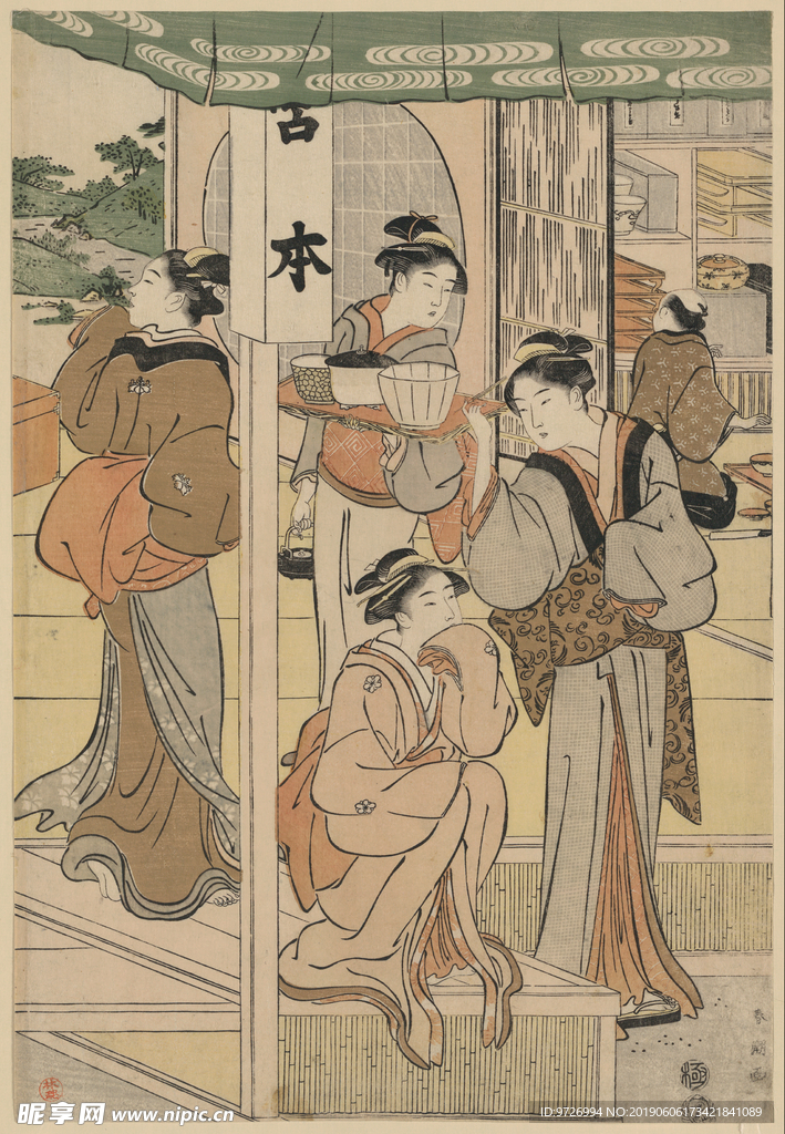 胜川春潮浮世绘作品