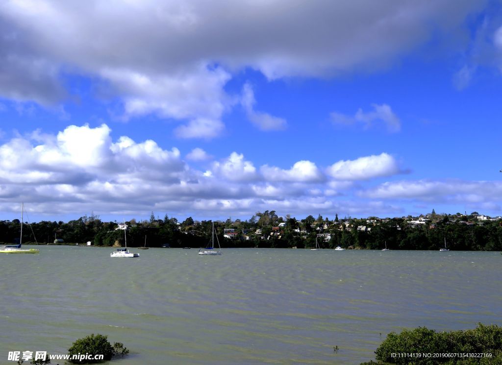 奥克兰海滨小镇风景