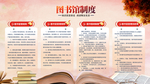 简约大气学校图书馆制度展板