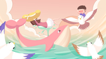 海洋保护日唯美清新插画