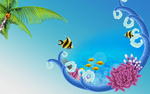 手绘油画世界海洋电视背景墙