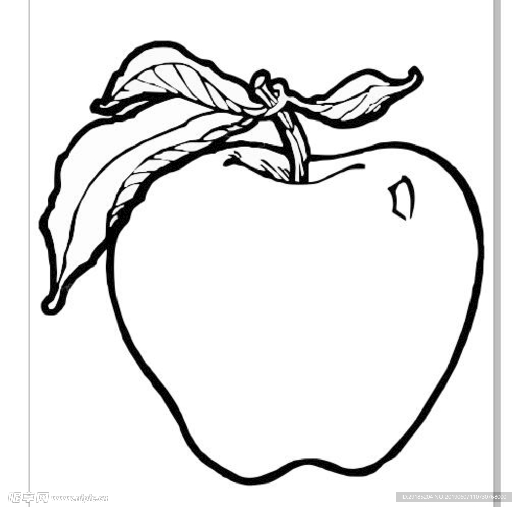 简笔画苹果