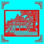 风景剪纸