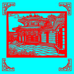 建筑剪纸