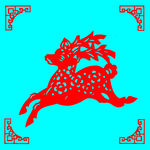 梅花鹿剪纸