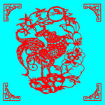 鸡剪纸