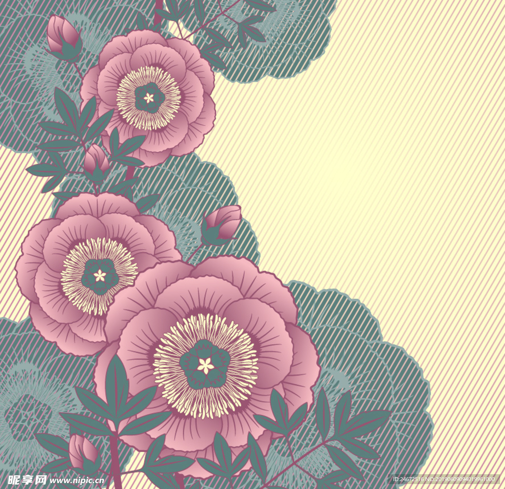 牡丹花工艺图