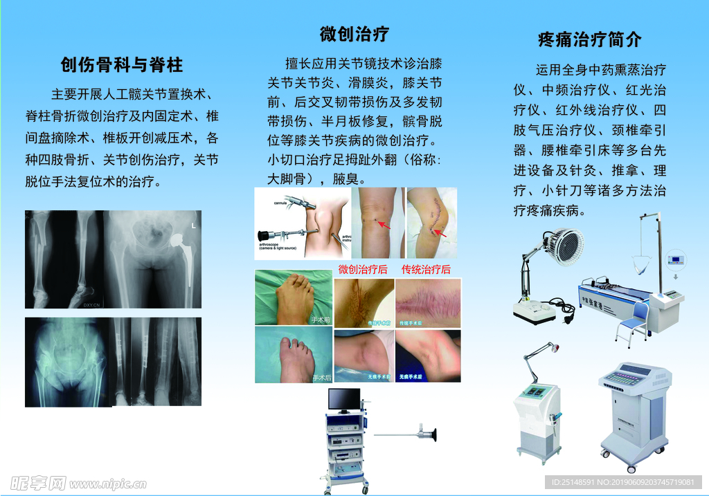 三折页骨科简介反