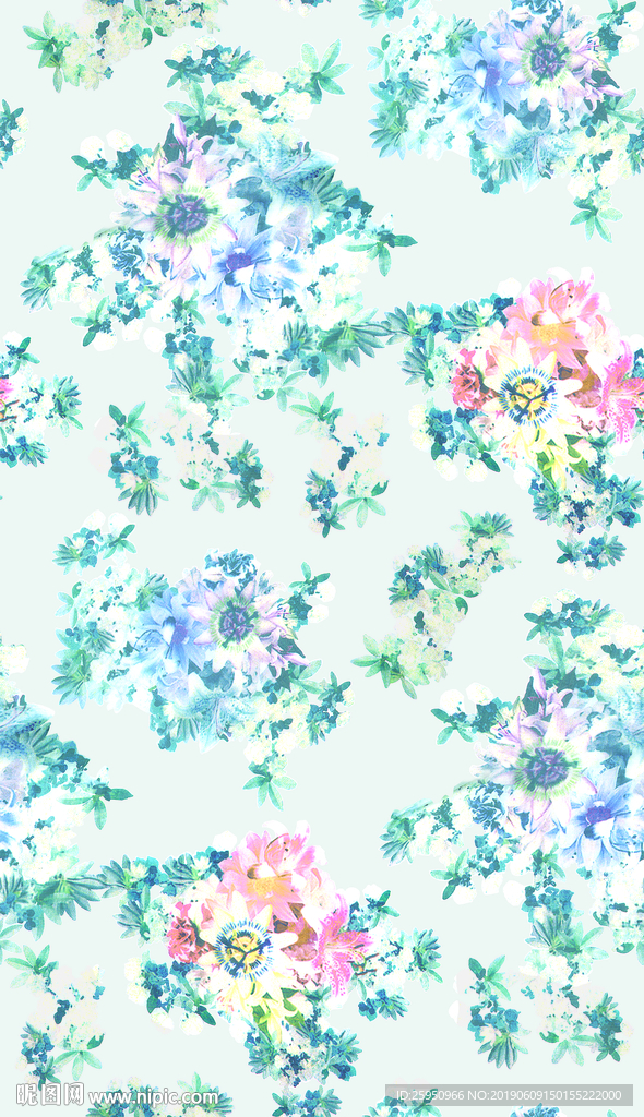 水彩花