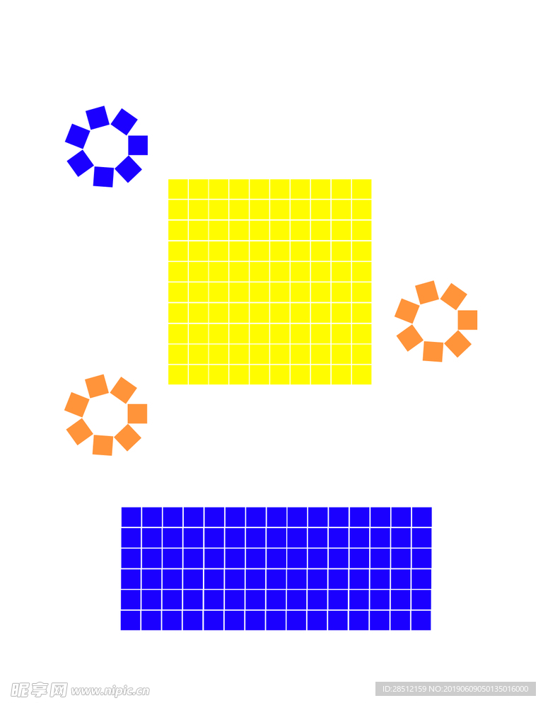 放格子正方形长方形创意矢量图形