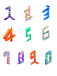 阿拉伯数字免抠素材