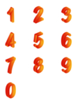 阿拉伯数字免抠素材