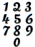 阿拉伯数字免抠素材
