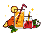 果汁饮料奶茶免抠素材