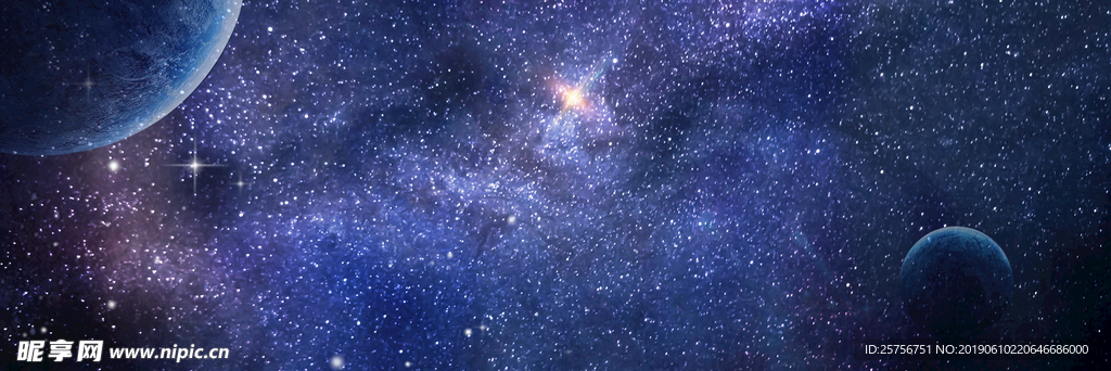 唯美宇宙星空banner背景图