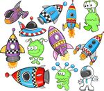 卡通宇宙空间