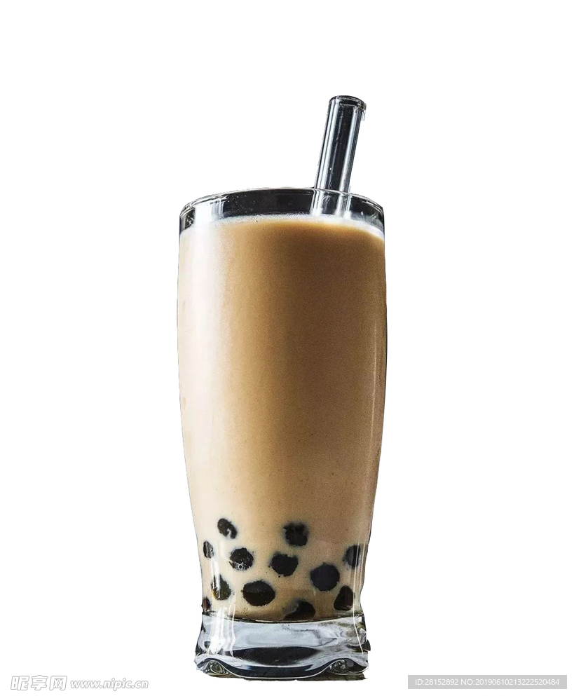 玻璃杯奶茶
