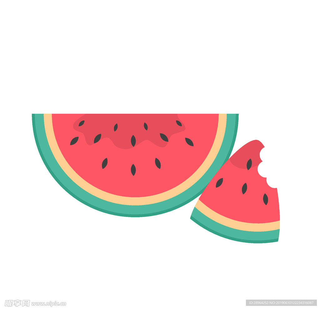夏天插画西瓜