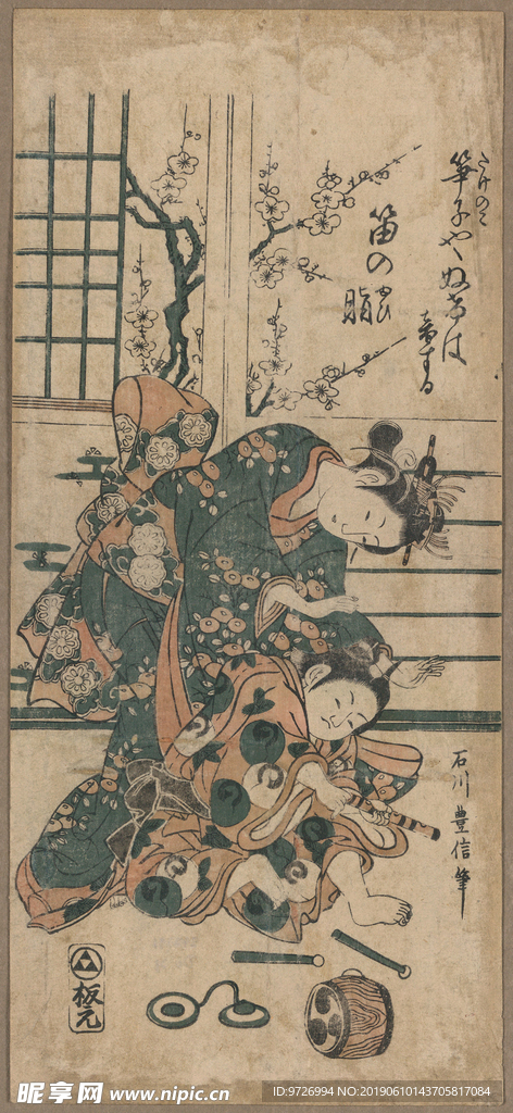 石川丰信浮世绘作品