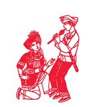少数民族线条