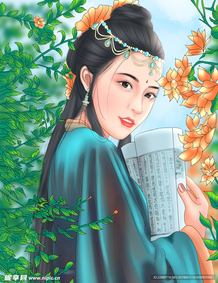 古风美女插画