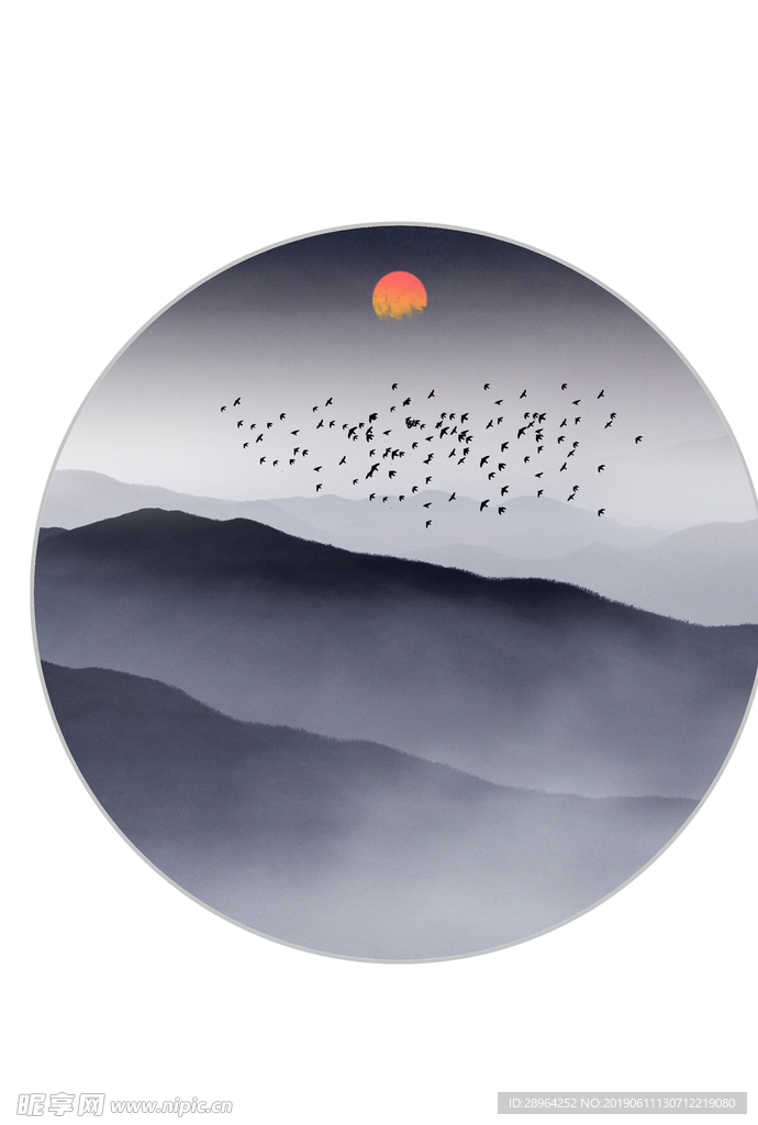 中国风水墨背景