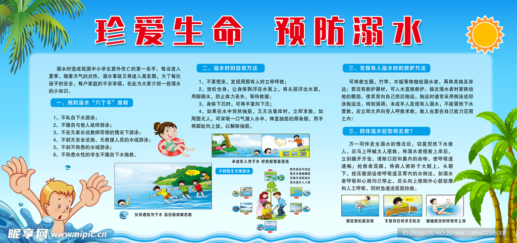 预防溺水安全宣传栏