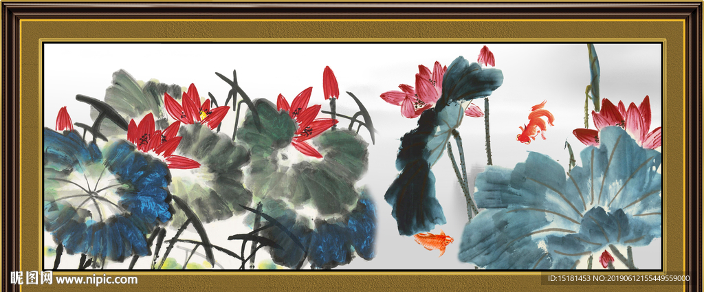 国画荷花