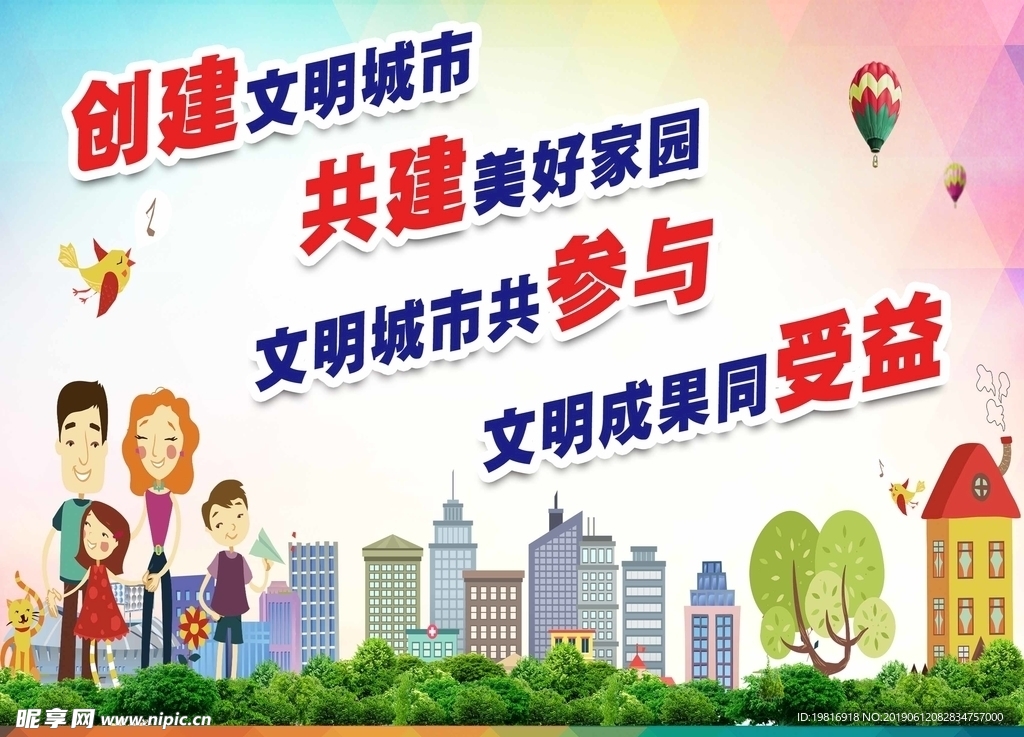 创建文明城市海报