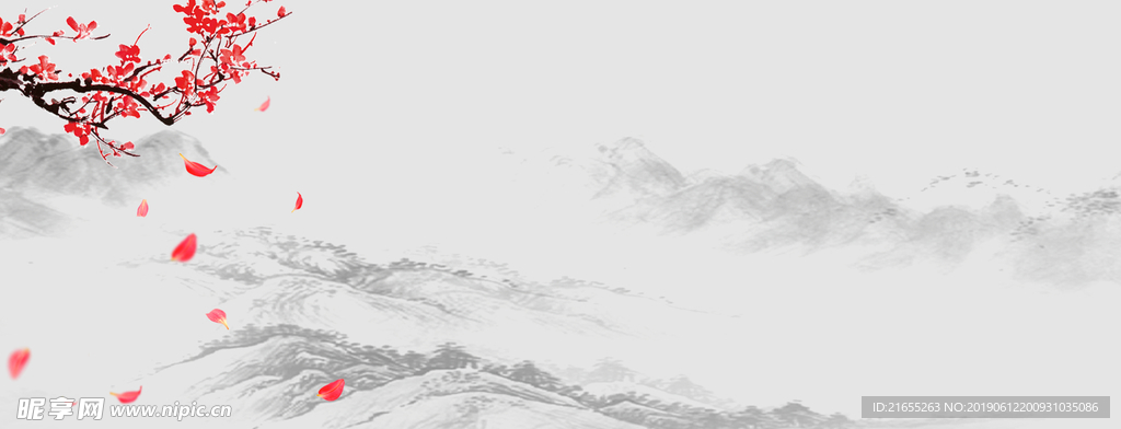 中国风山水画背景