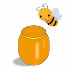 小蜜蜂和蜂蜜罐