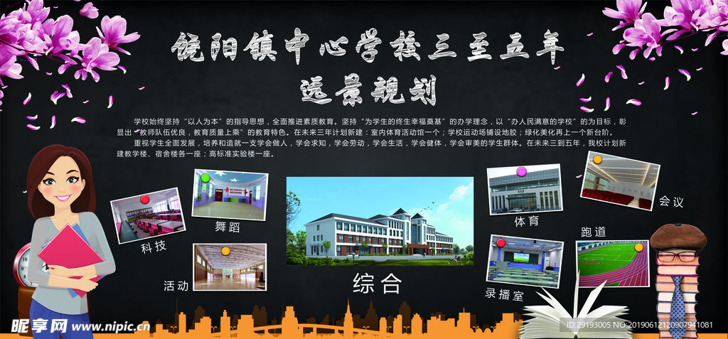 学校展板  照片墙  老师