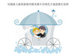结婚新人新郎新娘坐精美婚车