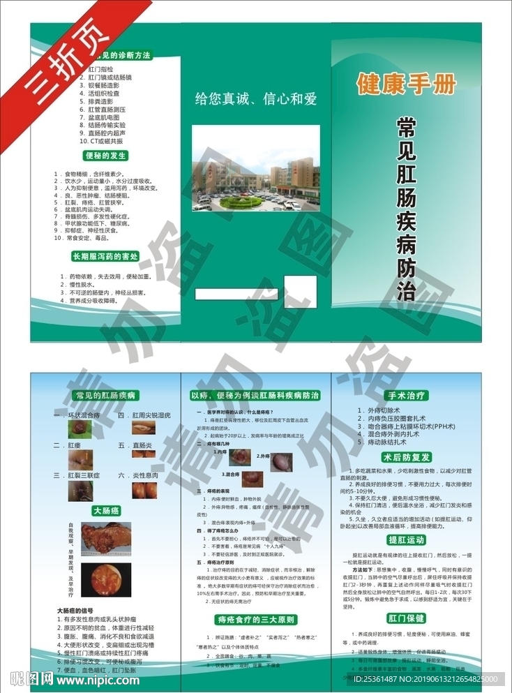 肛肠疾病三折页
