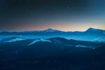 黄昏 夕阳 彩霞 山丘 落霞