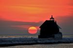 晚霞 云彩 夕阳 大海 海滨
