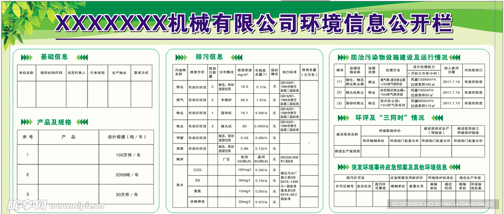 环境信息公开栏